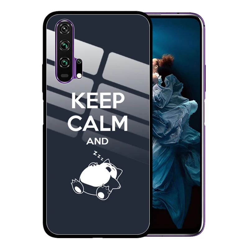 

Keep Calm and Carry On Tempered Glass Case for Huawei Honor 20 Pro 9X 8X 10 Lite V20 6X V10 9N Anti-Scratch Cover