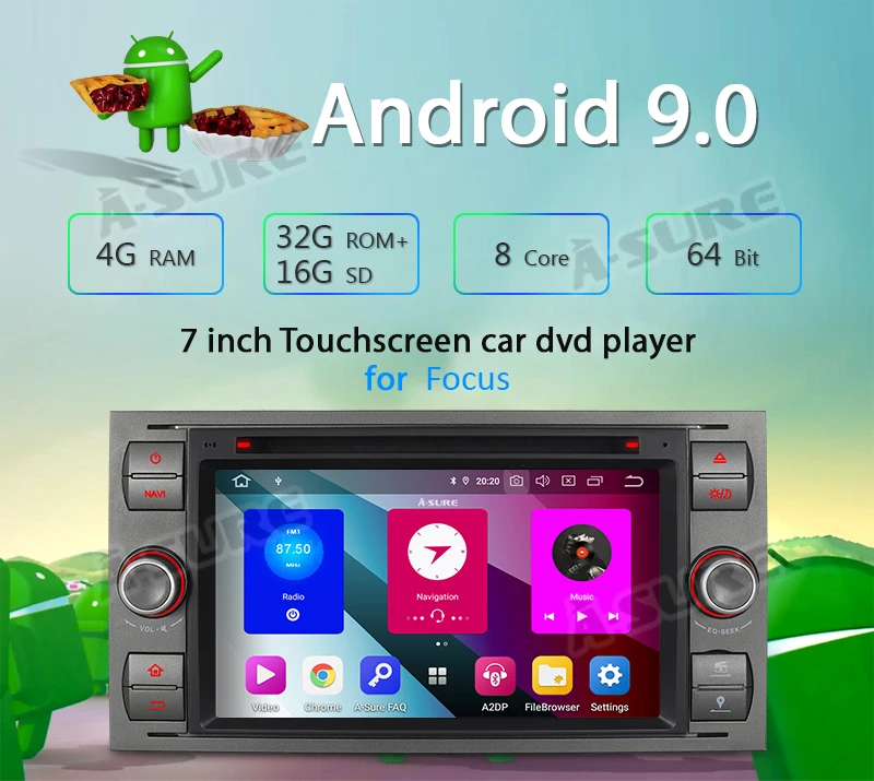 Perfect A-Sure 2 Din 8 Core 4GB RAM Android 9.0 Car Radio GPS DVD Player Navigation For Ford Transit Galaxy Focus Mondeo Fiesta C-Max 5 Perfect A-Sure 2 Din 8 Core 4GB RAM Android 9.0 Car Radio GPS DVD Player Navigation For Ford Transit Galaxy Focus Mondeo Fiesta C-Max 5