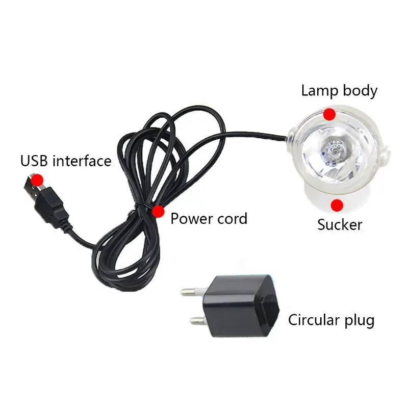 1 комплект красочный водонепроницаемый для аквариума освещение мини USB светодиодный для аквариума подводный пруд точечная лампа Регулируемое направление 6 цветов - Цвет: Зеленый