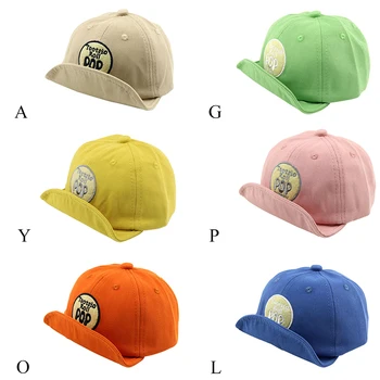 

Baby Hats for Boys Girls Outdoor Indoor Hat New Fashion Cartoon Round Label Letters Soft Brim Cap