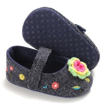 

Baby Girl First walker Toddler Soft Soled Shoes Anti-Slip Fashion Flower Newborn hook&loop Cotton shoes for 0-18M Baby girl