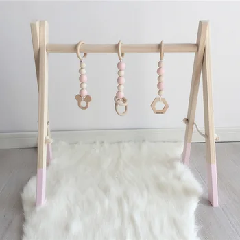 

LM017 Wooden Baby Play Gym Toy Nursery Sensory Toy Photography Props