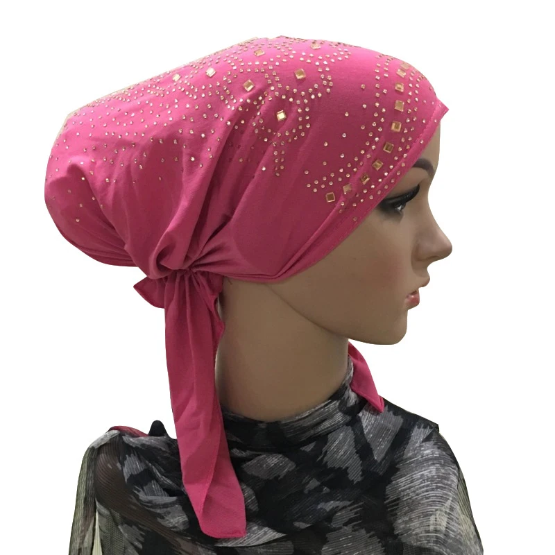 Muslim Inner Hijab Cap Women's Headwear Underscarf Islamic Head Wrap Hat Bonnet