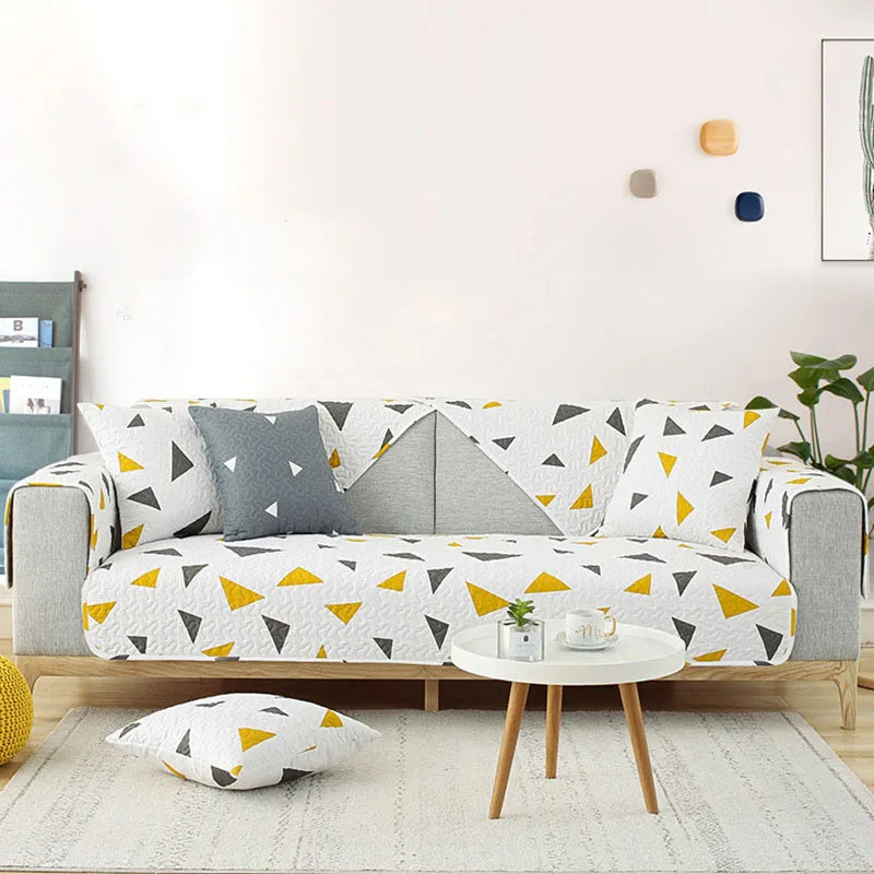 

Cotton Sofa Towel Cover Cushion Four Seasons Universal Couch Modern Non-slip Elastic Quilting Cushion Seat Covers Living Room