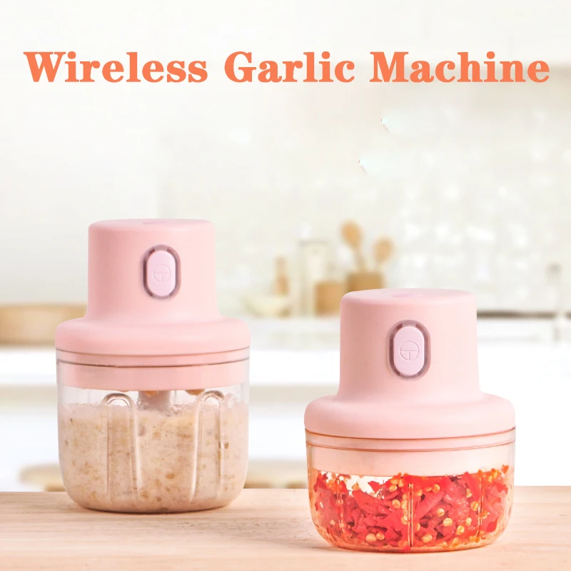 Wireless Electric Garlic Press Mini Meat Grinder Juicer Household