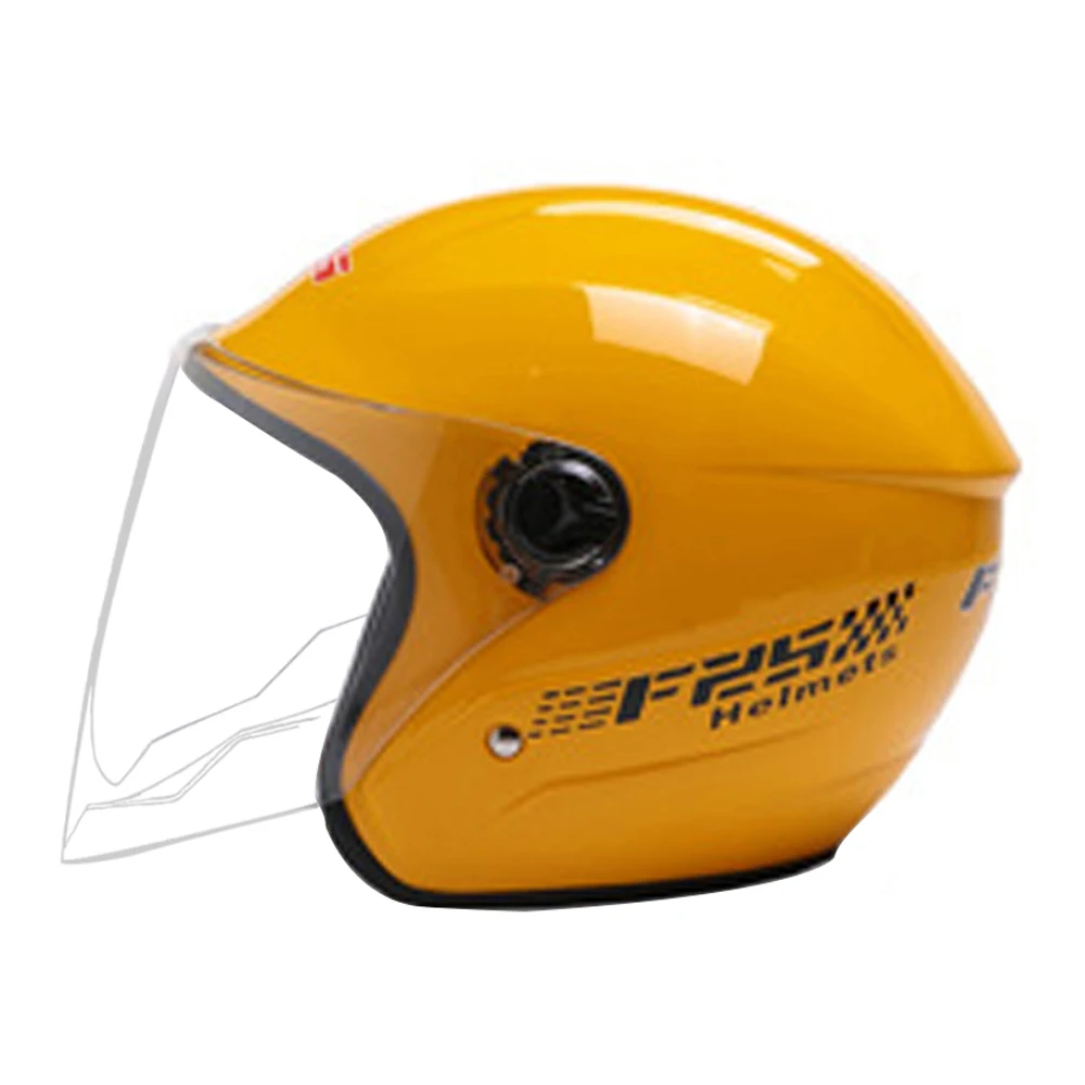 Мотоциклетный шлем с открытым лицом Capacete Para Motocicleta шлем для скутера, гонок, мотокросса, мотошлемы Casco - Цвет: Цвет: желтый