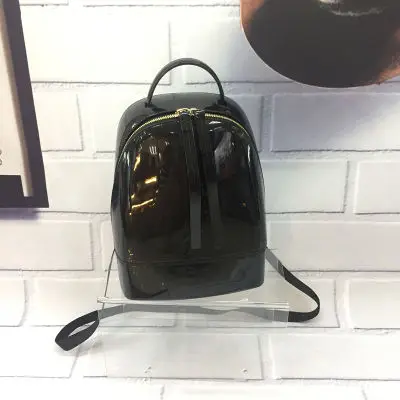 Black TOYOOSKY/Новинка года; Модный женский милый силиконовый рюкзак женские дорожные сумки для девочек; школьная конфетная сумка; Женская водонепроницаемая Желейная сумка - Цвет: Black