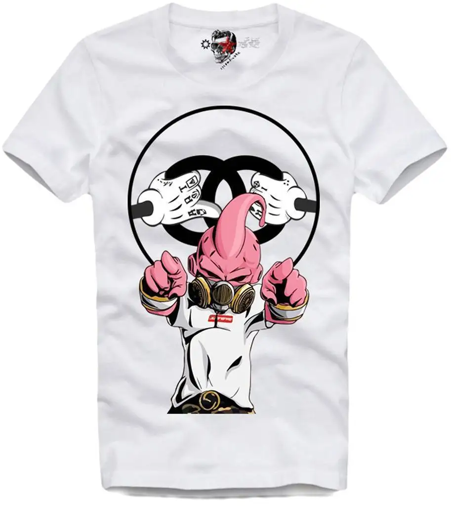 E1SYNDICATE футболка MAJIN BUU BOO SUPER SAIYAN DRAGONBALL GYM SON GOKU 3957 с героями мультфильмов для мужчин