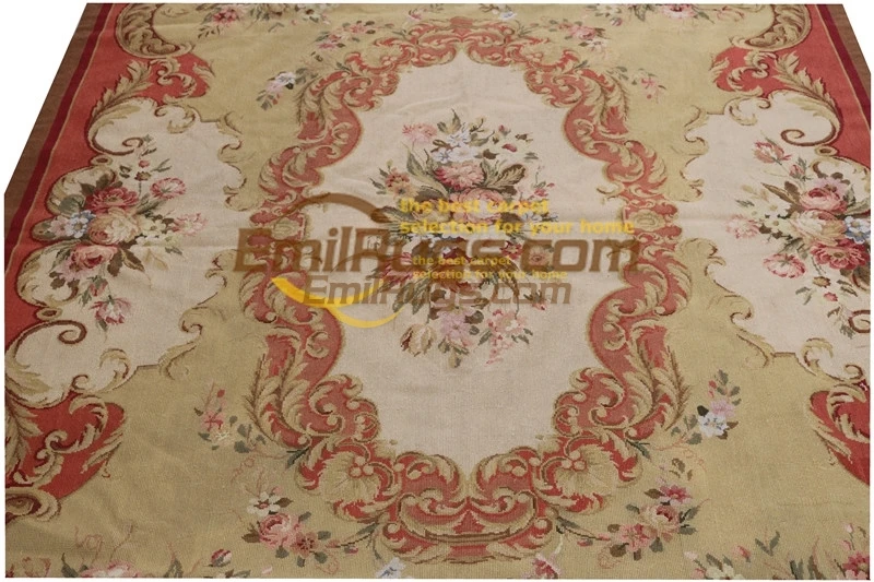 Aubusson ковры ручной работы с цветочным орнаментом шерстяное вязаное большое одеяло для гостиной ручная работа шерсть