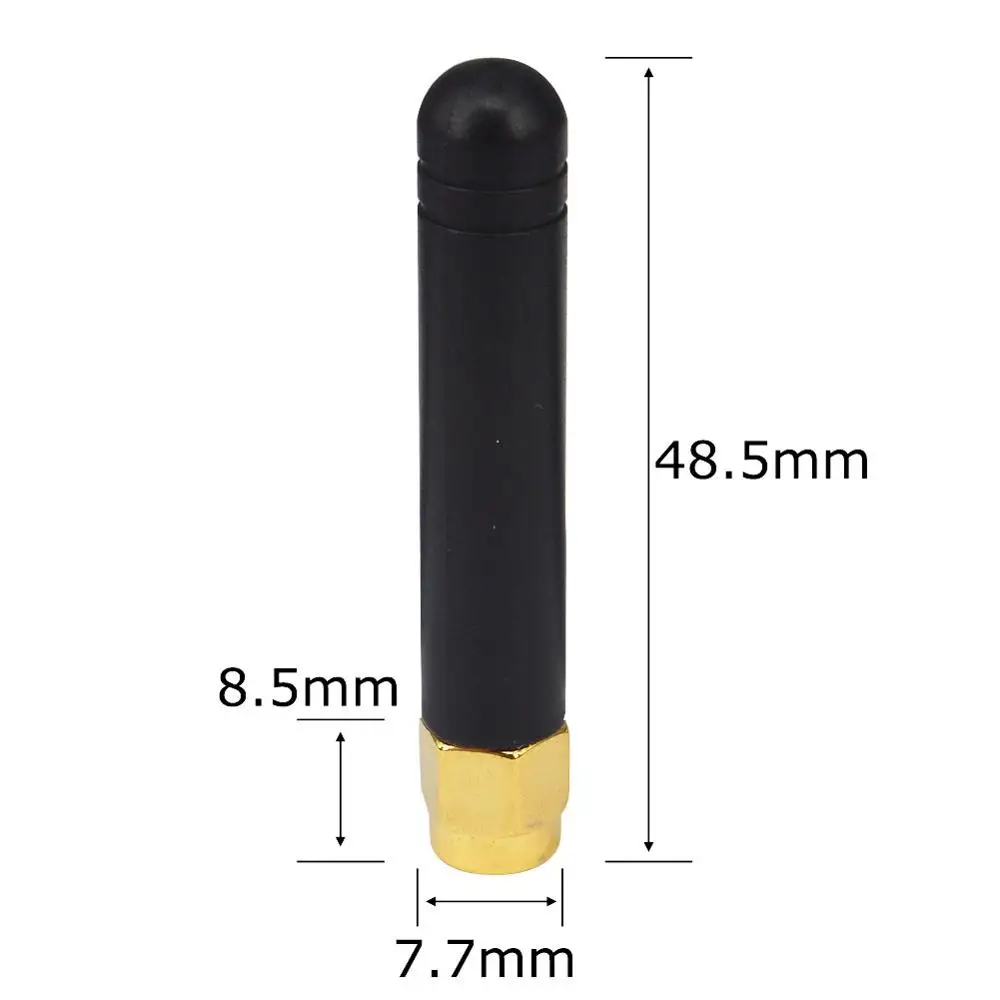 10 шт./лот 900-1800 МГц 2-3dbi GSM антенна SMA штекер прямой 48,5 мм