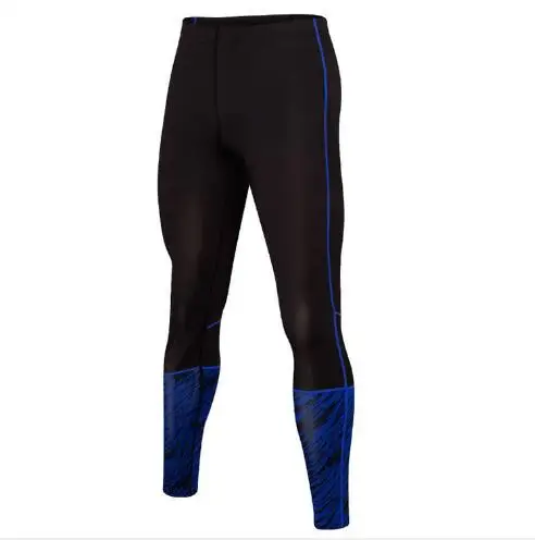 Спортивные штаны камуфляжные велошорты, штаны для баскетбола, велосипедные легинсы для езды, быстросохнущие длинные брюки для фитнеса для мужчин - Цвет: Синий