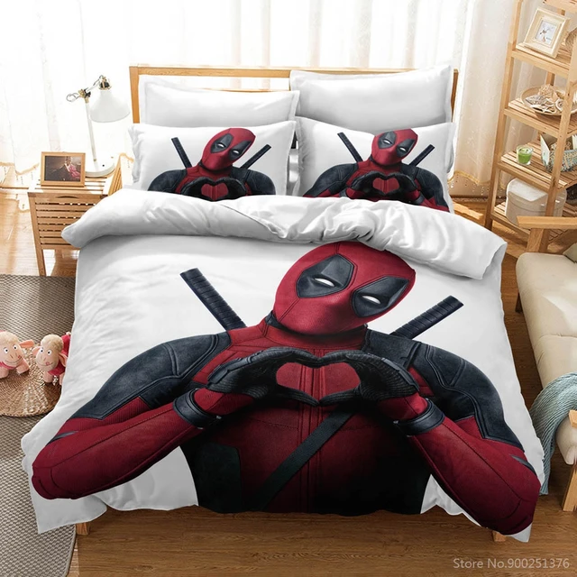Disney Cartoon Deadpool Bedding Set 