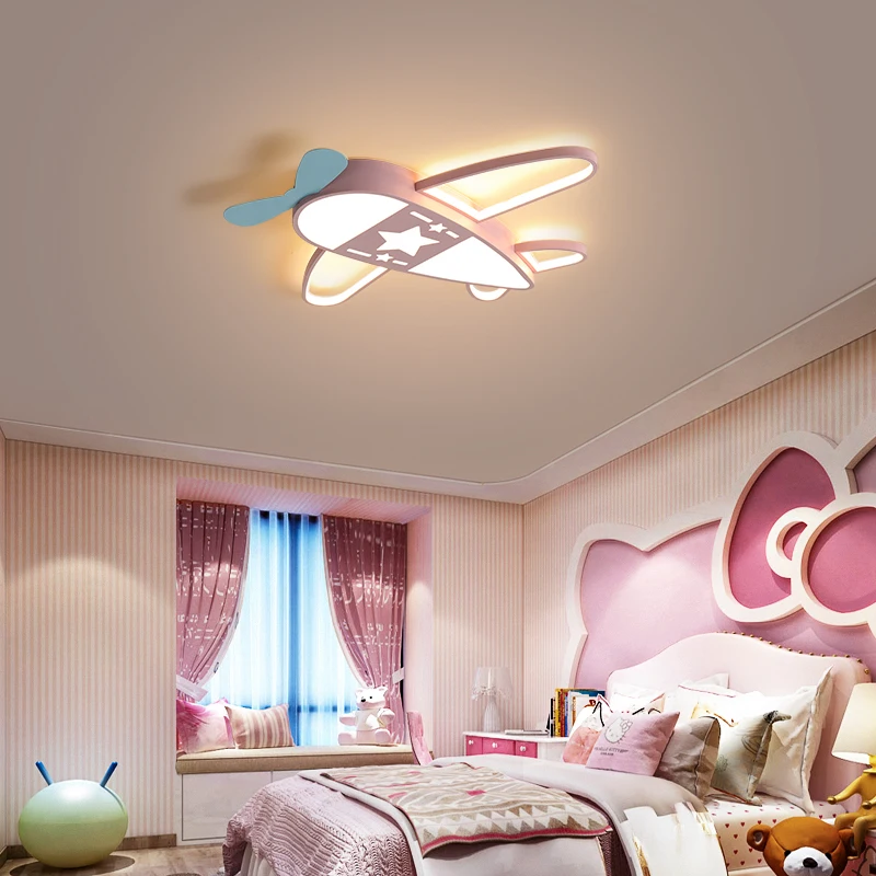 

Children's room ceiling lamp simple modern bedroom lamp boy cartoon plane lamp creative personality LED Nordic lampsLB022403