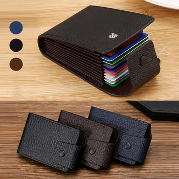 

Fashion Unisex Business ID Credit Card Wallet Holder Name Cards Case Pocket Organizer 9 Card Slots+2 Multi-functional Position