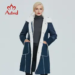 2019 Astrid новая зимняя куртка женская плюс размер Куртка парка однотонная кожаная одежда женское зимнее пальто AM-2082