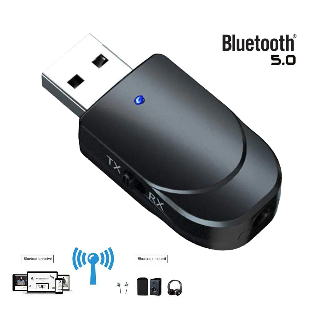 Bluetooth 5 0 аудио передатчик приемник 3 в 1 Mini мм разъем AUX USB стерео музыкальный