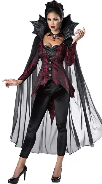 

Vampiress Ladies Halloween Fancy Dress Womens Adults Vampire Costume Outfit M XL MS4276
