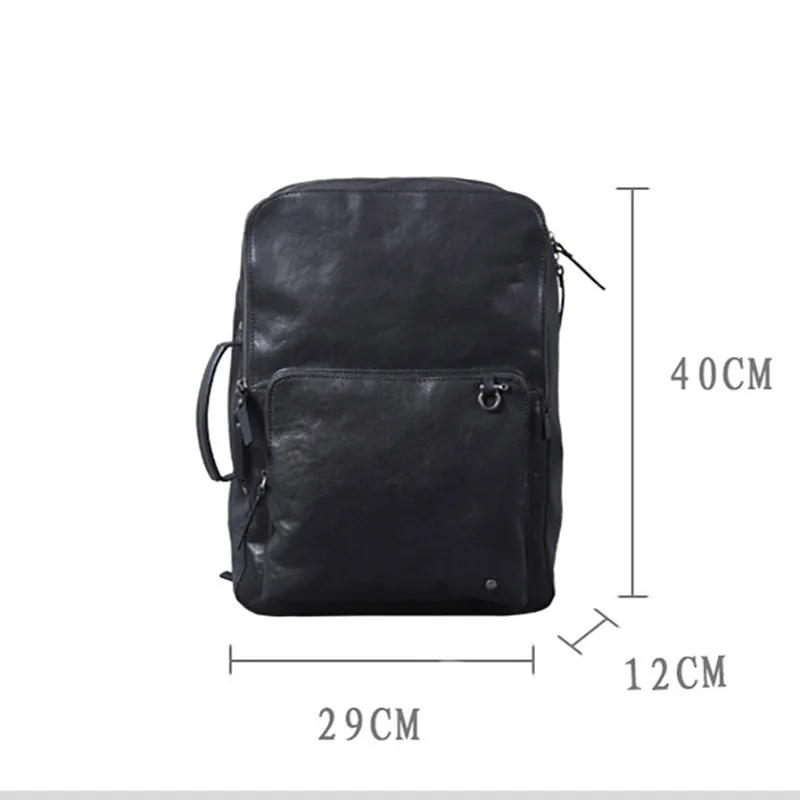 AETOO простая кожаная сумка на плечо, мужской Большой Вместительный кожаный рюкзак ручной работы