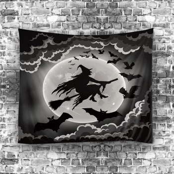 

Halloween Pattern Print Magical Dark Style Tapestry Bedroom Living Room Dorm Multi-purpose Decoration x