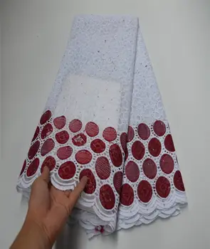 

New Arrivals Voile African Lace Fabric Purple Guipure African Lace Floral Cotton Fabric For Men and Women Nigerian Lace