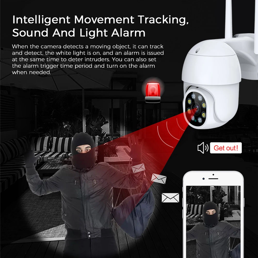 Outdoor PTZ Wireless CCTV 1080P Full HD ip Camera Wifi Security Camera Action Detection Waterproof Surveillance Camera With Wifi