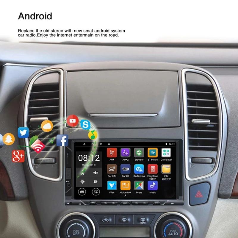 Excellent 7 Inch 2 Din Android 8.1 Car Radio Eight Core 4G+64G Car MP5 Player GPS Navigation Bluetooth Radio 5 Excellent 7 Inch 2 Din Android 8.1 Car Radio Eight Core 4G+64G Car MP5 Player GPS Navigation Bluetooth Radio 5