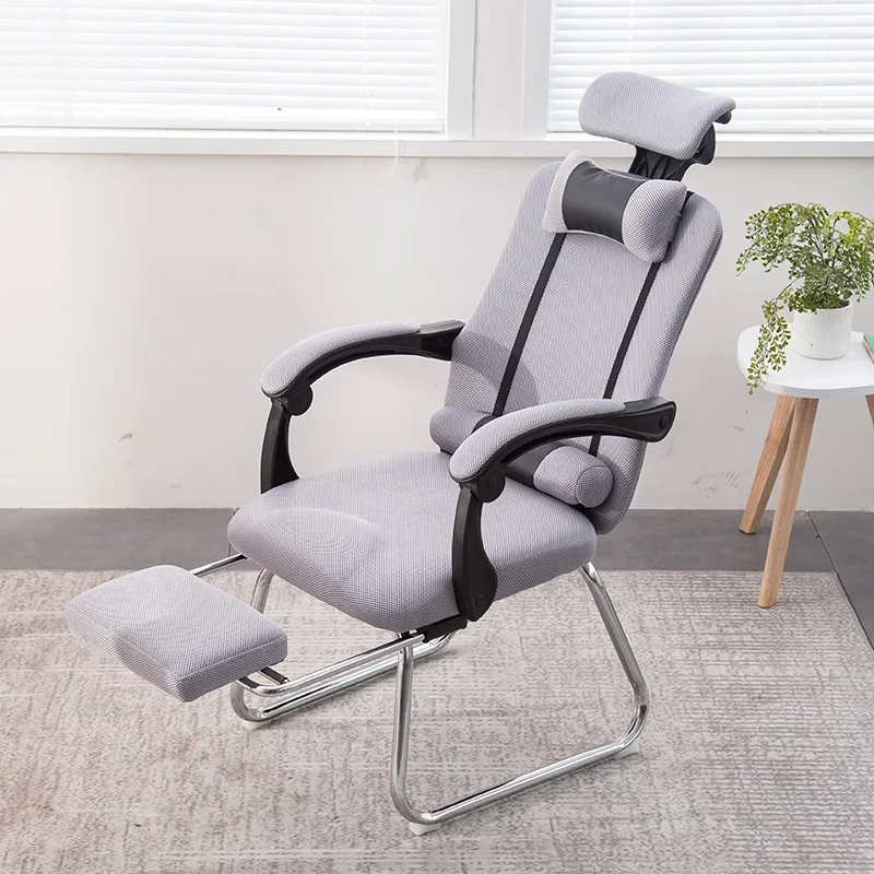 

Bow Computer Chair Office Staff Chair Meeting Fixed Foot Study Can Lie In Home Net Cloth Mahjong Room Special Price