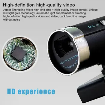

HD Webcam For Net Class USB Camera With Microphone HD Night Vision Computer Camera 360 Degree Rotation For Computer Laptop