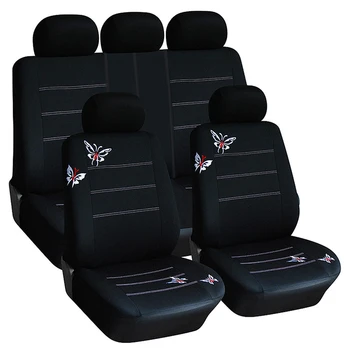 

4/9 Pcs Butterfly Pattern Universal Car Seat Cover Polyester Fabric Automobile Seat Covers Car Seat Cover Vehicle Seat Protector