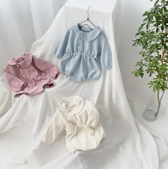 

2020 Wholesale Baby Girls Romper Spring Cotton Baby Jumpsuits 6-24 month PO958