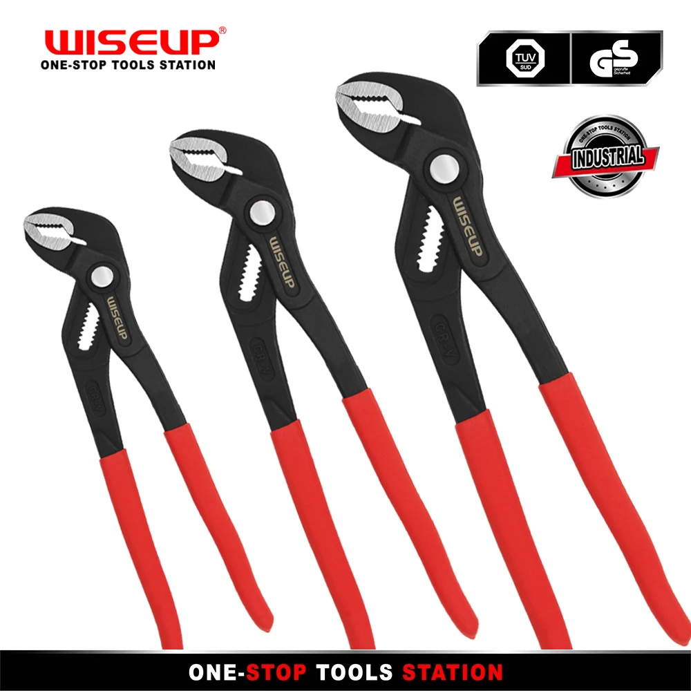 WISEUP 7" 10" 12" Water Pump Pliers Quick release Multifunctional
