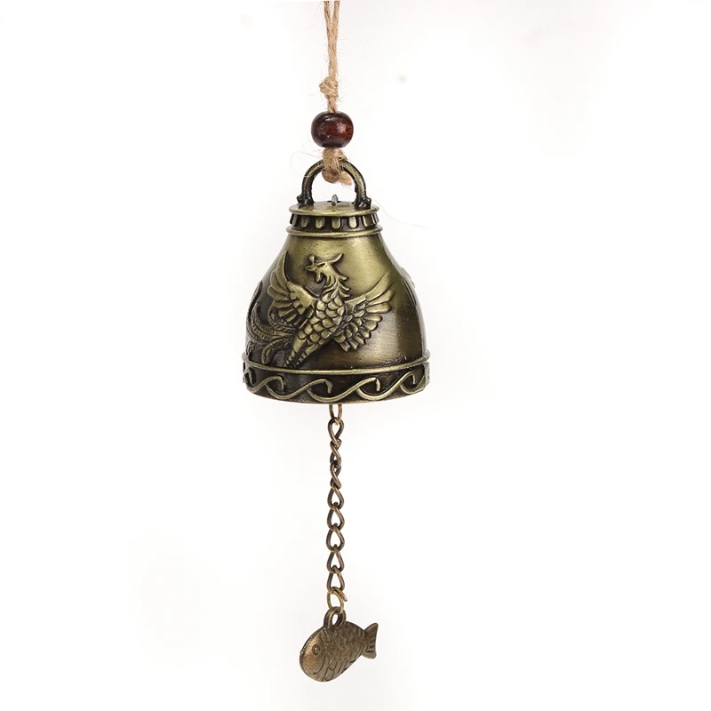 Unique Design Feng Shui Bell Blessing Metal Wind Chime for Good Luck Fortune Crafts Gifts Home Car Hanging Decorations