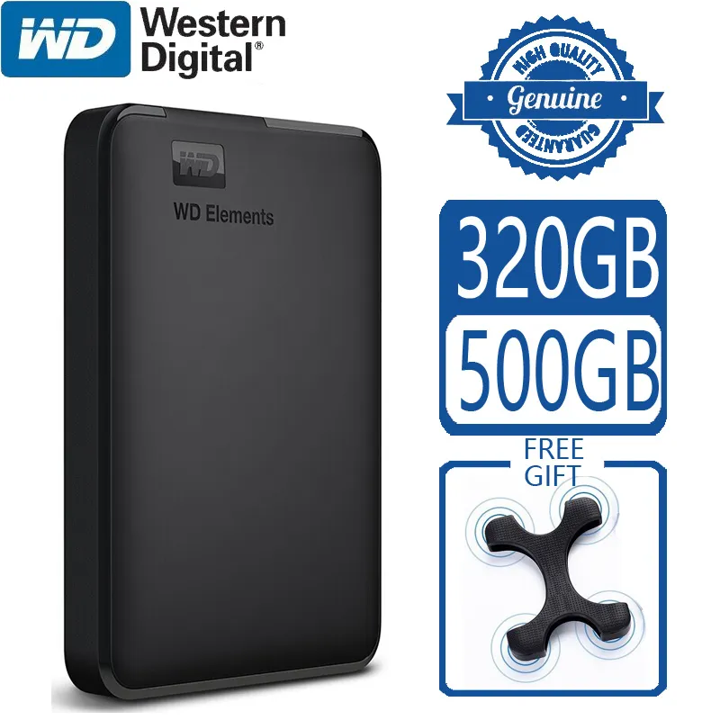 patrice mål overse WD Elements 500GB Portable External Hard Drive Disk USB 3.0 HD HDD Capacity  SATA Storage Device Original for Computer PC PS4 TV