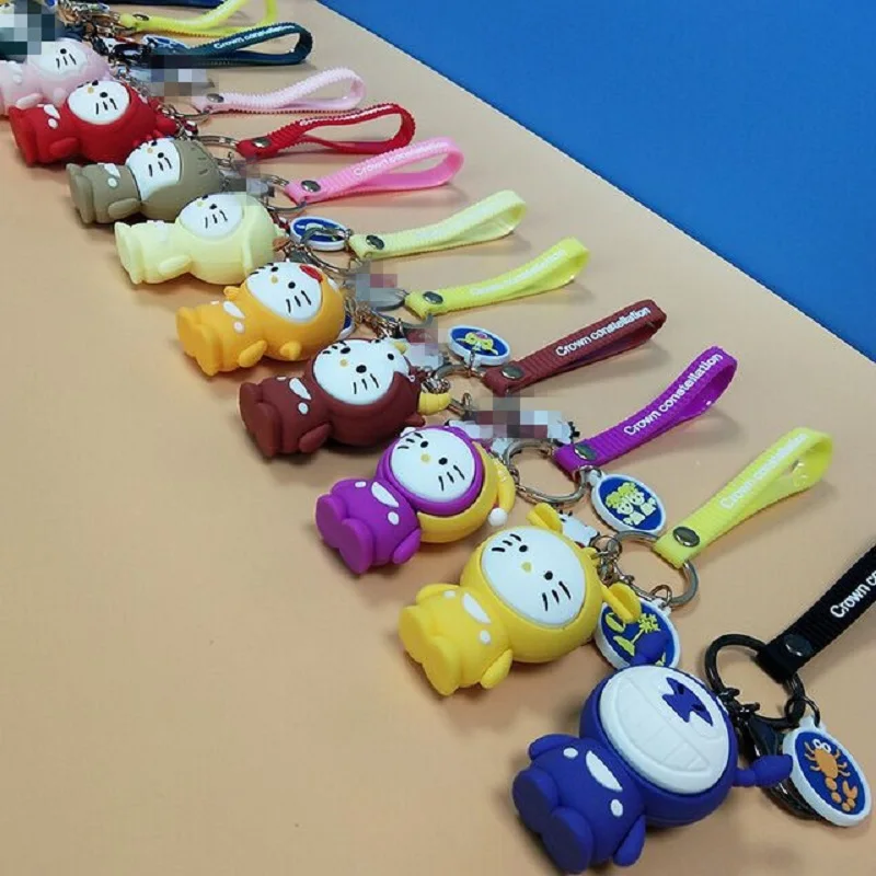 

2019 Animation key chain 12 zodiac Aries Gemini wallet key chain accessory gift fashion Taurus key chain A birthday Present