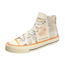 Мужская обувь; Новинка года; модная повседневная Молодежная обувь с высоким берцем; Мужская трендовая дышащая парусиновая обувь; мужские кроссовки; YGb-78895