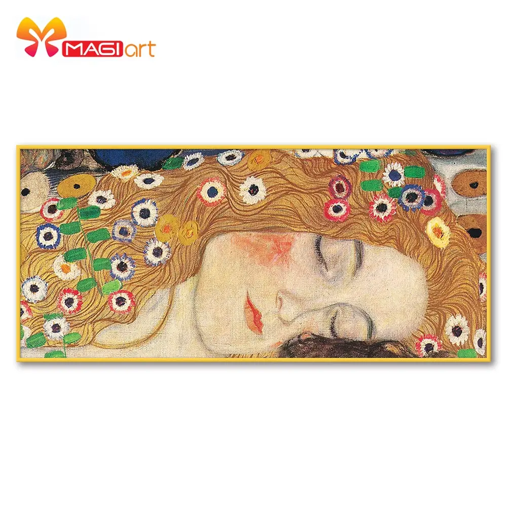 

Cross stitch kits Embroidery needlework sets 11CT water soluble canvas patterns 14CT portrait Sleeping mother -NCMP068