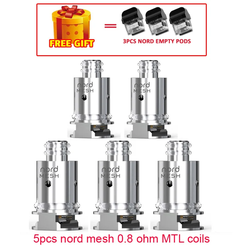 Nord0.8-MeshMTL Smok портативный Pod Mod 40 Вт набор электронных сигарет SMOK RPM40 Pod Vape 1500 мАч и 4,3 мл об/мин Pod и 4,5 мл об/мин Nord картридж POD Vapor - Цвет: Nord0.8-MeshMTL