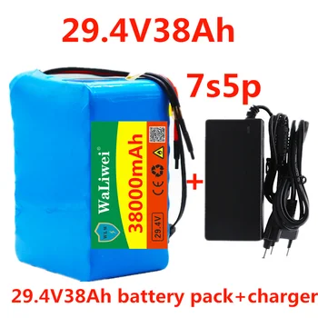 

24v 38Ah high quality 7S5P battery pack 500w 29.4V 38000mAh lithium ion battery for wheelchair electric bicycle + 2A charger