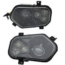 2 sztuk Polaris ATV UTV projektor do reflektora LED wysoka/martwa wiązka lewy/prawy przedni reflektor światło dla Polaris RZR Ranger X 800 XP 900.