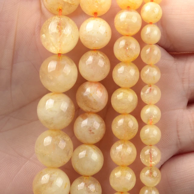 Natural Stone Beads 4-10mm Aquamarines Lava Opal Rose Quartzs Tiger Eye Moonstone Round Beads for Jewelry Making Diy Bracelet Citrine