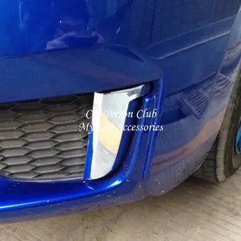 

Front Fog Lights Eyebrow Cover For Honda Fit 2014 2015 2016 2017 Head Fog Lamp Panel Molding Trims ABS Chrome Car Accessorie
