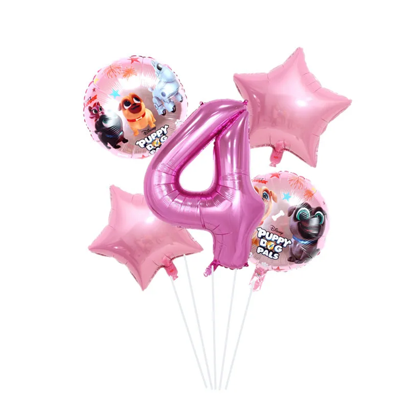 Новинка, 5 шт./партия, воздушные шары для щенков и собак, 32 дюйма, воздушный шар с номером, для малышей, для первого дня рождения, воздушные шары для украшения, игрушки для детей, вечерние игрушки для собак - Цвет: as picture