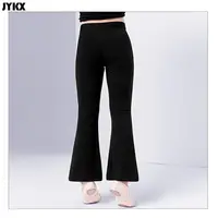 Children's Pants Dance Pants Practice Boys And Girls Slim Cotton Latin Dance Jazz Dance Black Bell Bottom Trousers 6