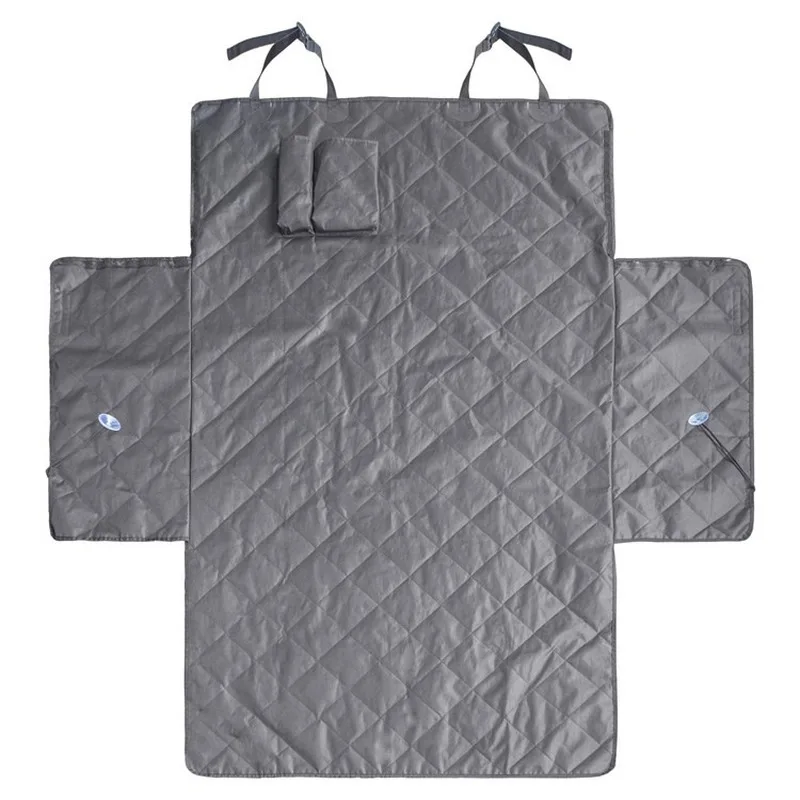 

185cm Portable 3D Car Rear Tail Dog Mat Removable Trunk Two-pocket Pet Mats Non-slip Cotton Seat Cover with Suction for SUV