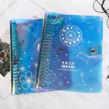 

Dazzling Cover Press Button Loose Leaf Binder Notebook Notepad Diary Planner