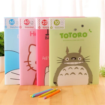 

H005 cartoon pages folder A4 multilayer paper bags transparent insert student data register book clip spectrum Student supplies