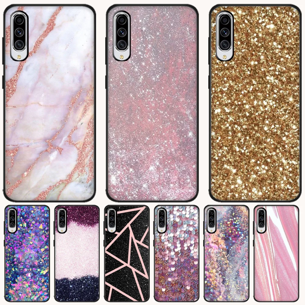 

OFFeier bling sequins girl princess Bling Cute Phone Case For Samsung A10 20 30 40 50 70 10S 20S 2 Core C8 A30S A50S