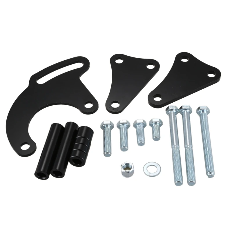 

For Chevy Big Block Power Steering Pump Bracket Black Long/Wp 396 427 454 502 #3833