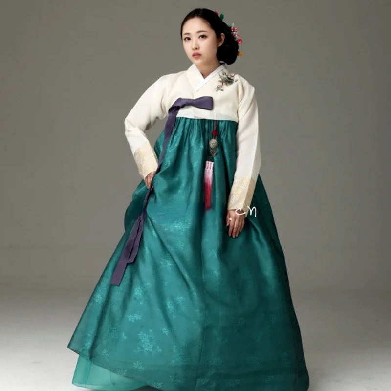 South Korea Imported Fabrics Korean Ethnic Costumes Wedding Banquet Hanbok Mother Large-scale Event Costumes