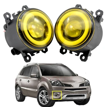 

2PCS LED Fog Light with Angel Eye For Renault Koleos HY Closed Off-Road Vehicle 2008-2015 For Renault Kwid 2015 2016 2017 2018